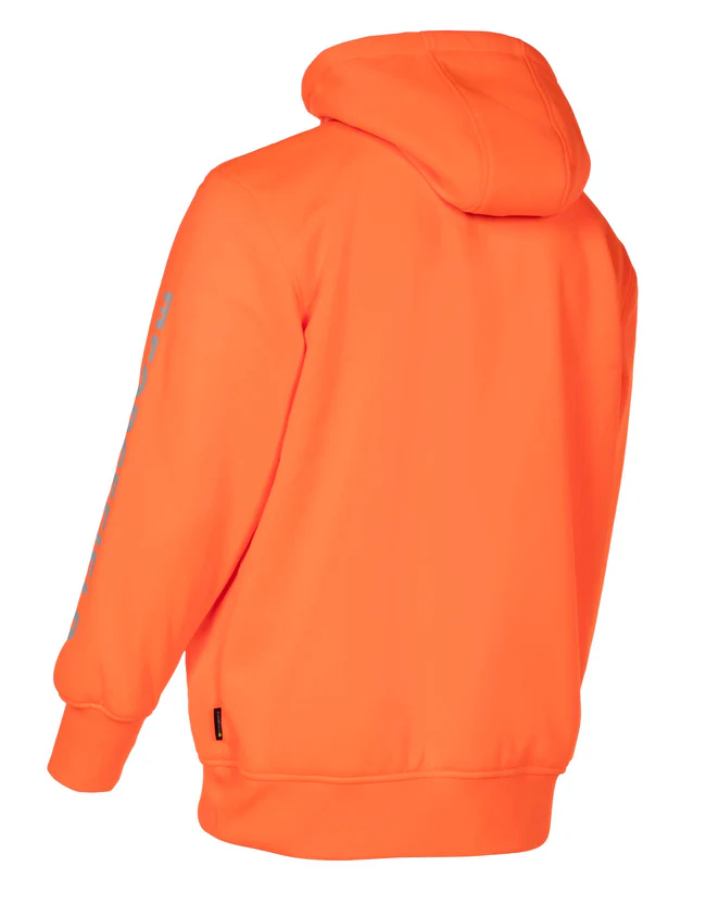 Forcefield - Hi Vis Orange Pullover Forcefield Logo Sleeve Graphic Hoodie - Image 5