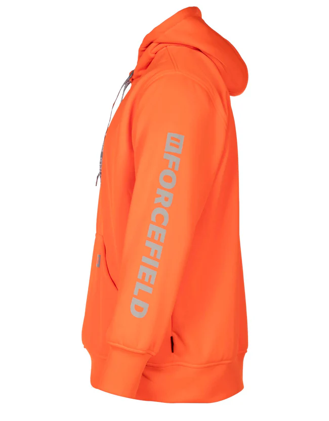 Forcefield - Hi Vis Orange Pullover Forcefield Logo Sleeve Graphic Hoodie - Image 3
