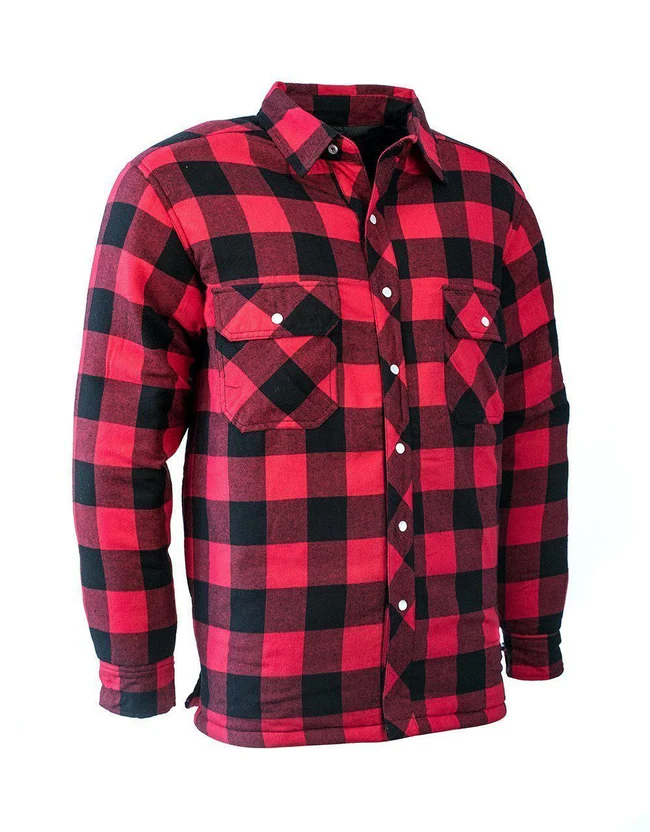 Forcefield - Red Buffalo Plaid Quilt-Lined Flannel Shirt Jacket
