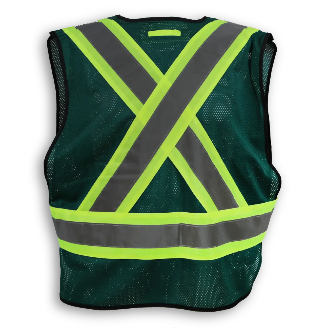 BigKClothing - BK101FG Forest Green 100% Polyester Soft Mesh Safety Vest - Image 2