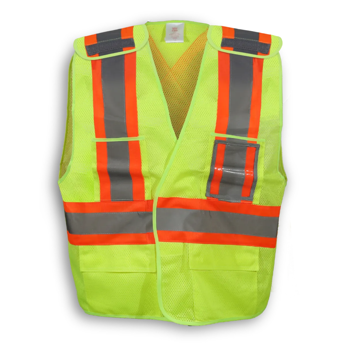 BigKClothing - BK104LM Lime Green 100% Polyester Mesh Safety Vest