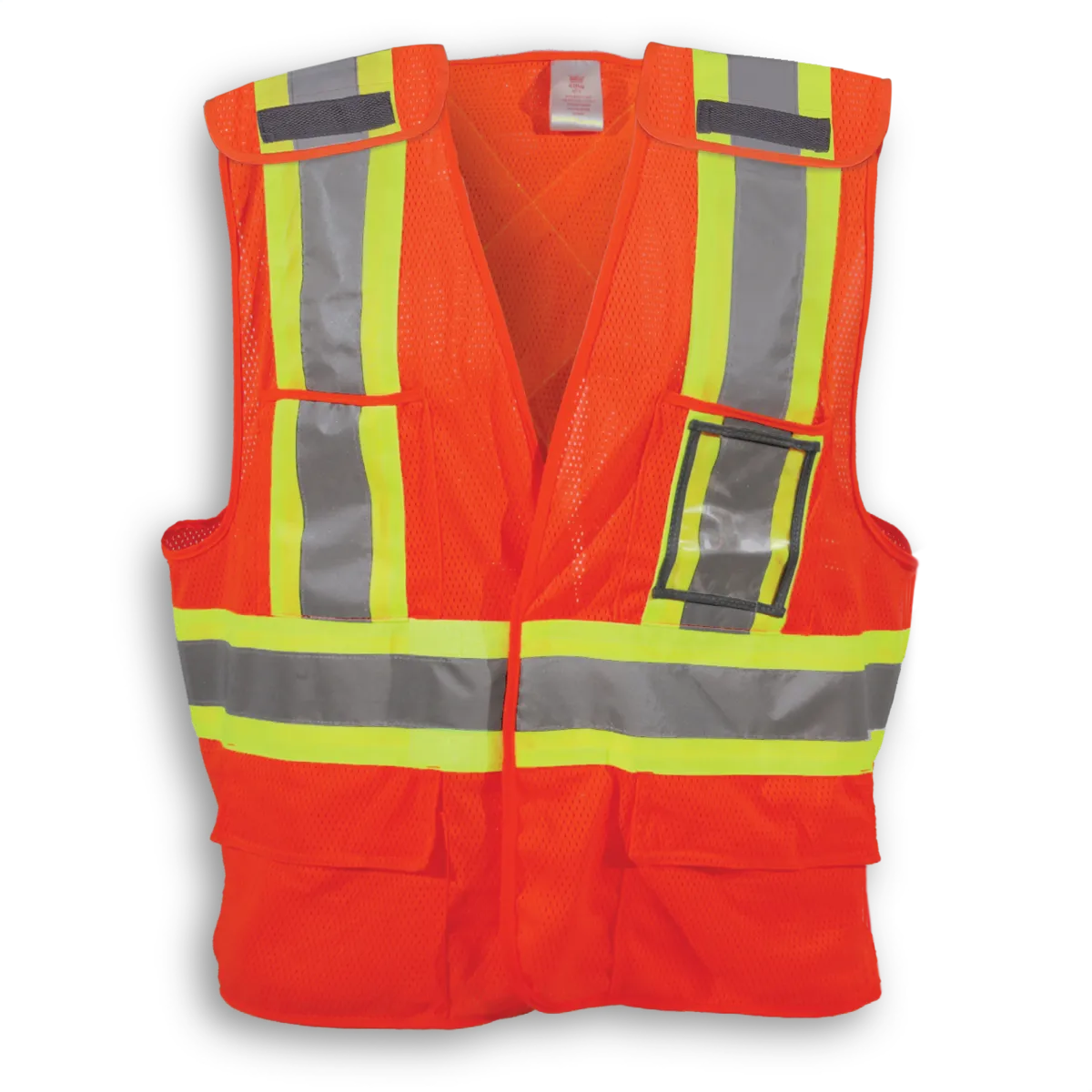 BigKClothing - BK104ORG Orange Green 100% Polyester Mesh Safety Vest