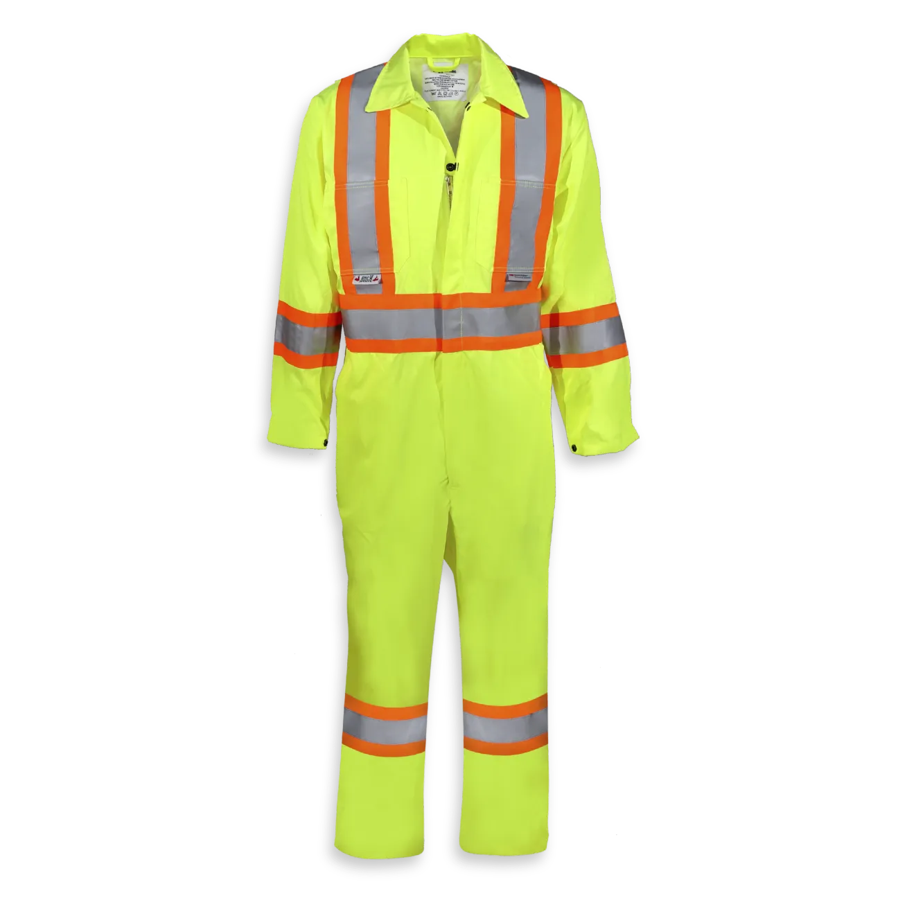 BigKClothing - BK1400 Lime Green Poly/Cotton Safety Coverall