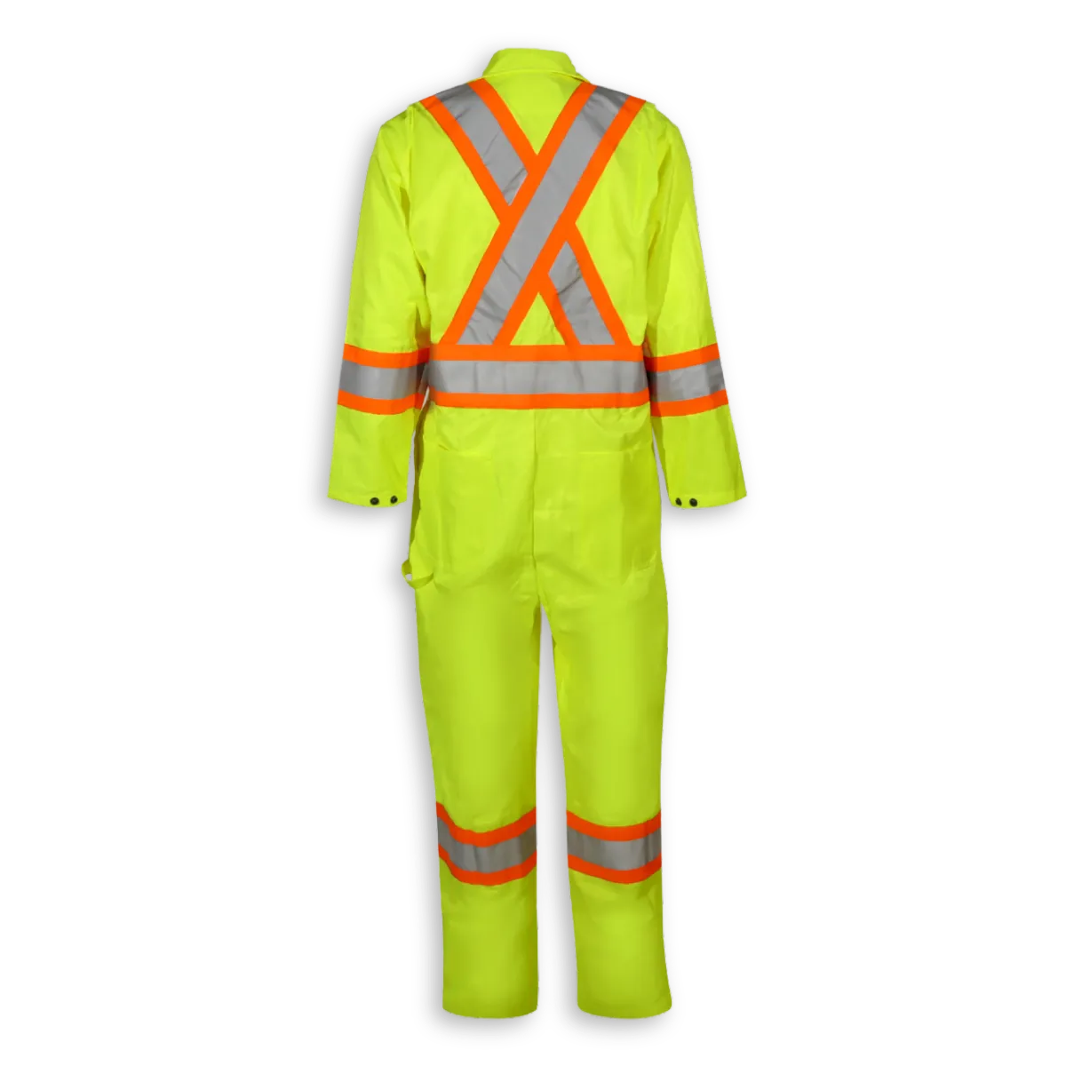 BigKClothing - BK1401-W Woman’s Hi-Vis Lime Safety Coveralls - Image 2