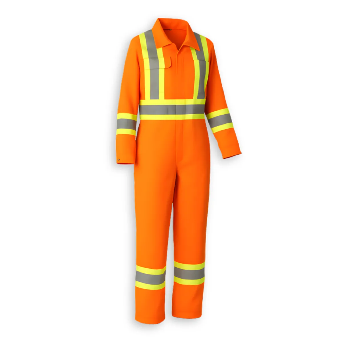 BigKClothing - BK1700-W Woman’s Hi-Vis Orange Safety Coveralls