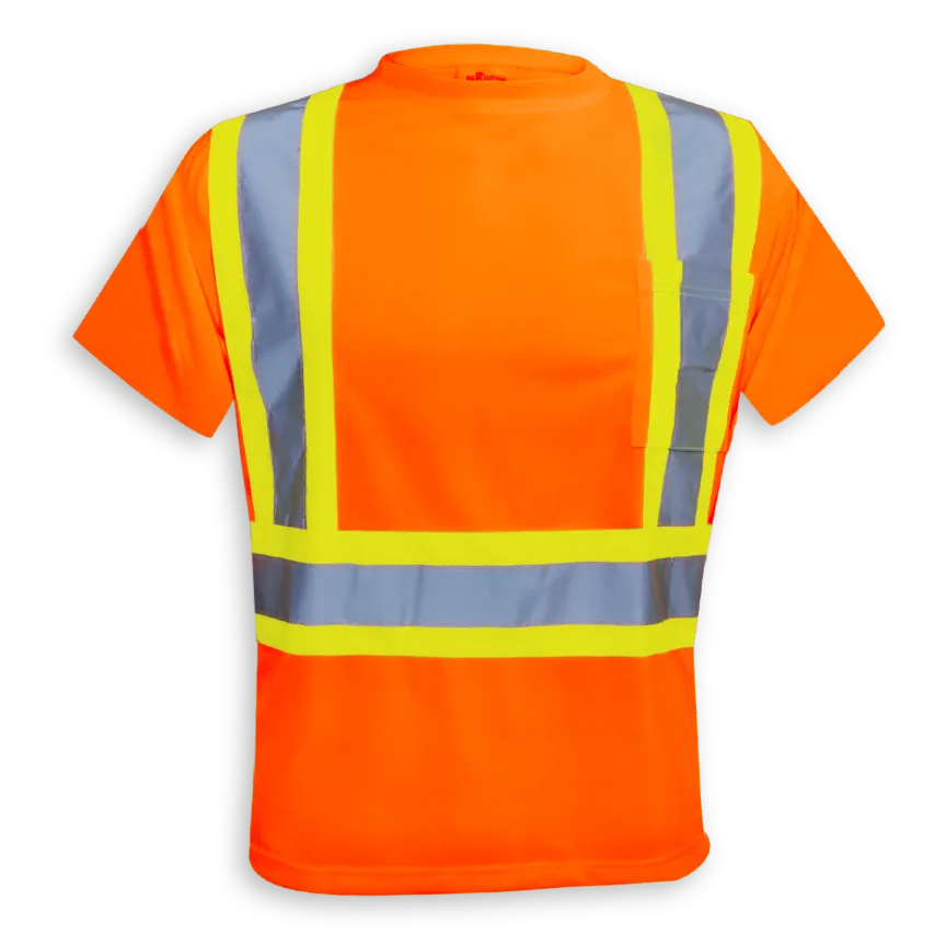 BigKClothing - BK2004-W Woman’s Orange Short Sleeve Hi-Vis T-Shirt