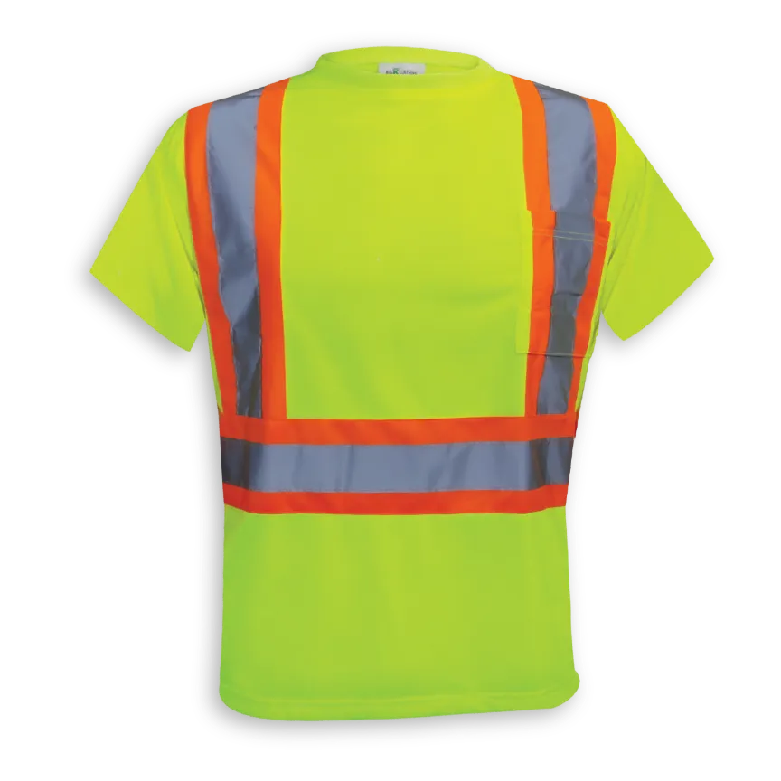 BigKClothing - BK2005-W Woman’s Lime Short Sleeve Hi-Vis T-Shirt