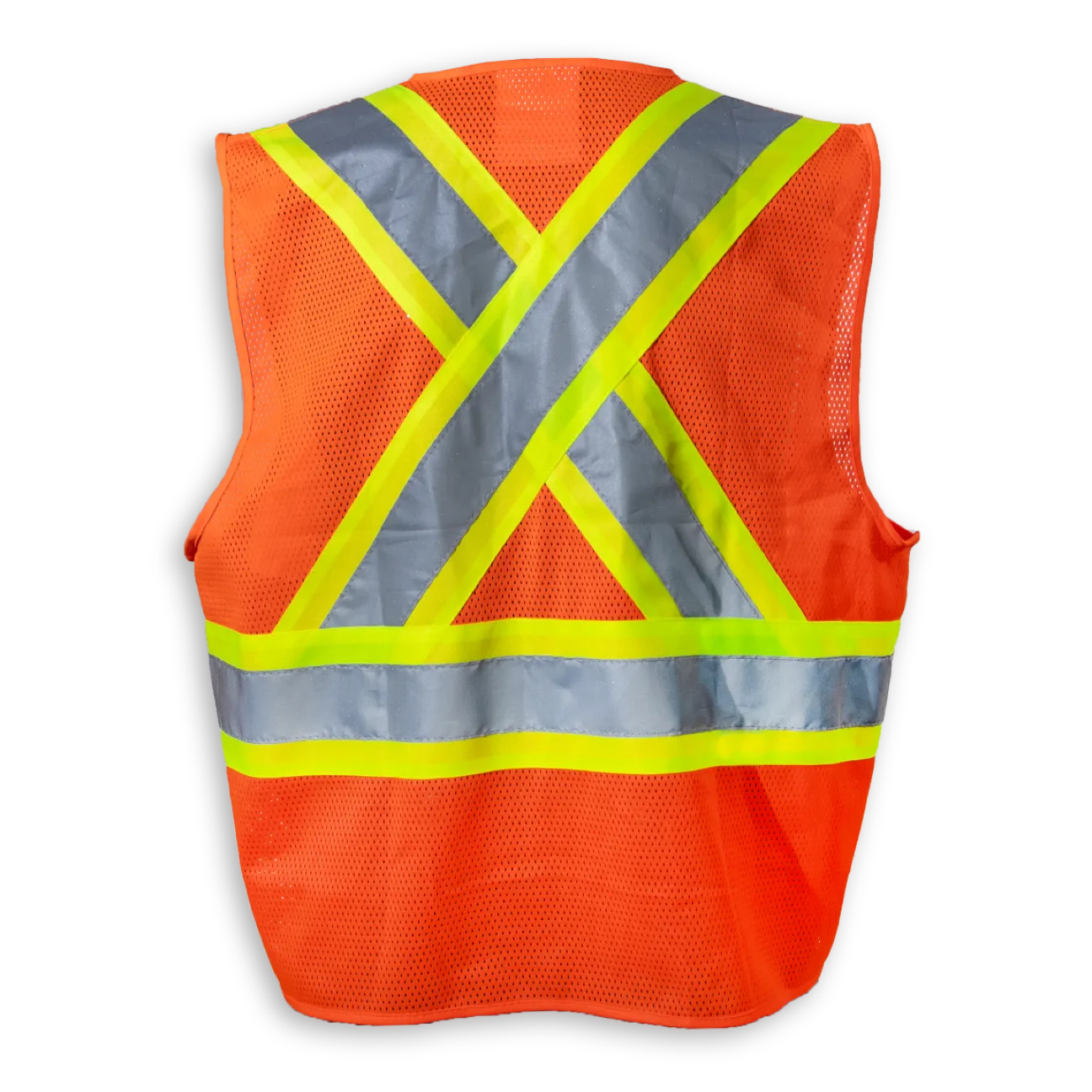 BigKClothing - BK205ZIP-MESH Orange 100% Polyester Mesh and Zipper Safety Vest - Image 2