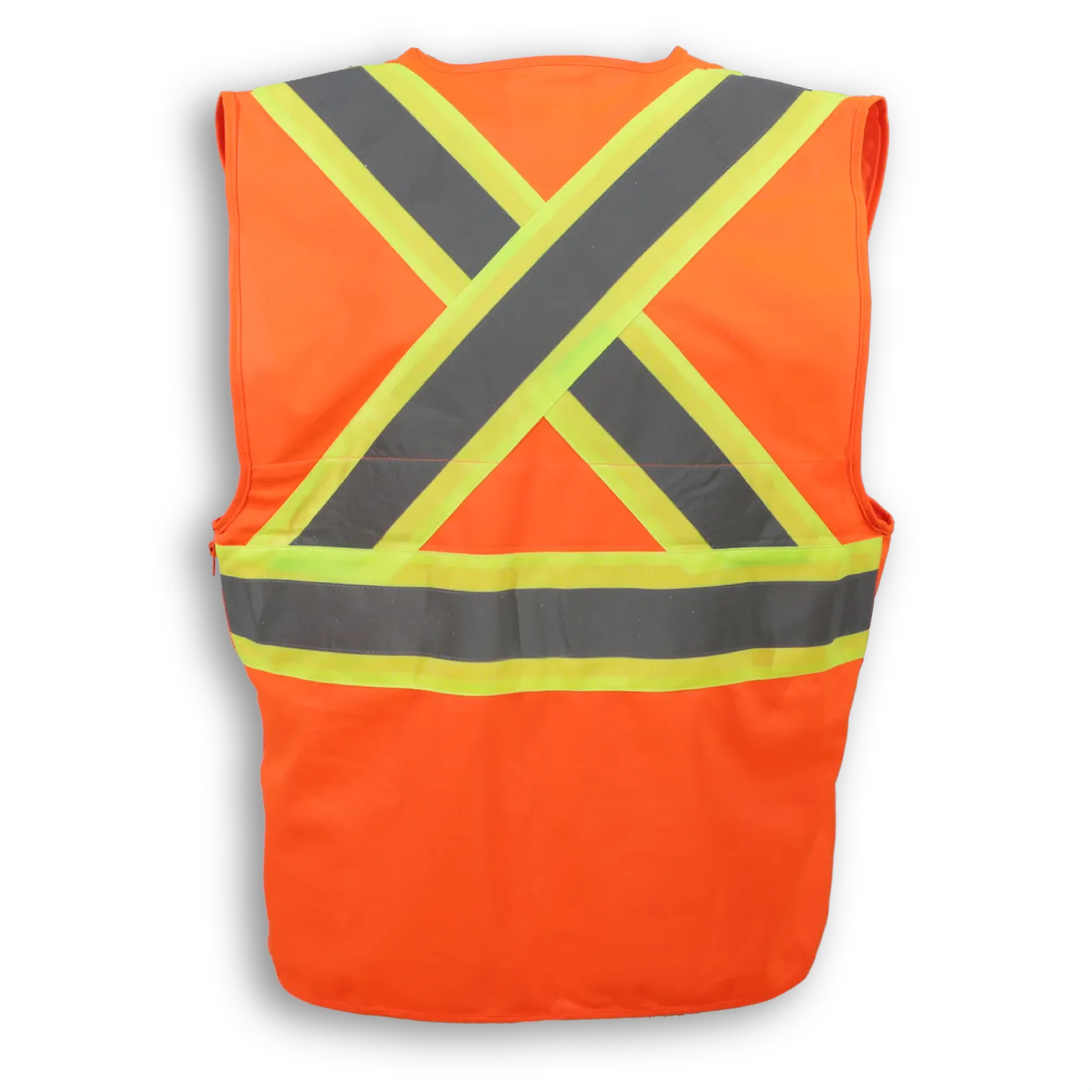 BigKClothing - BK207ORG Orange 100% Polyester Safety Vest - Image 2