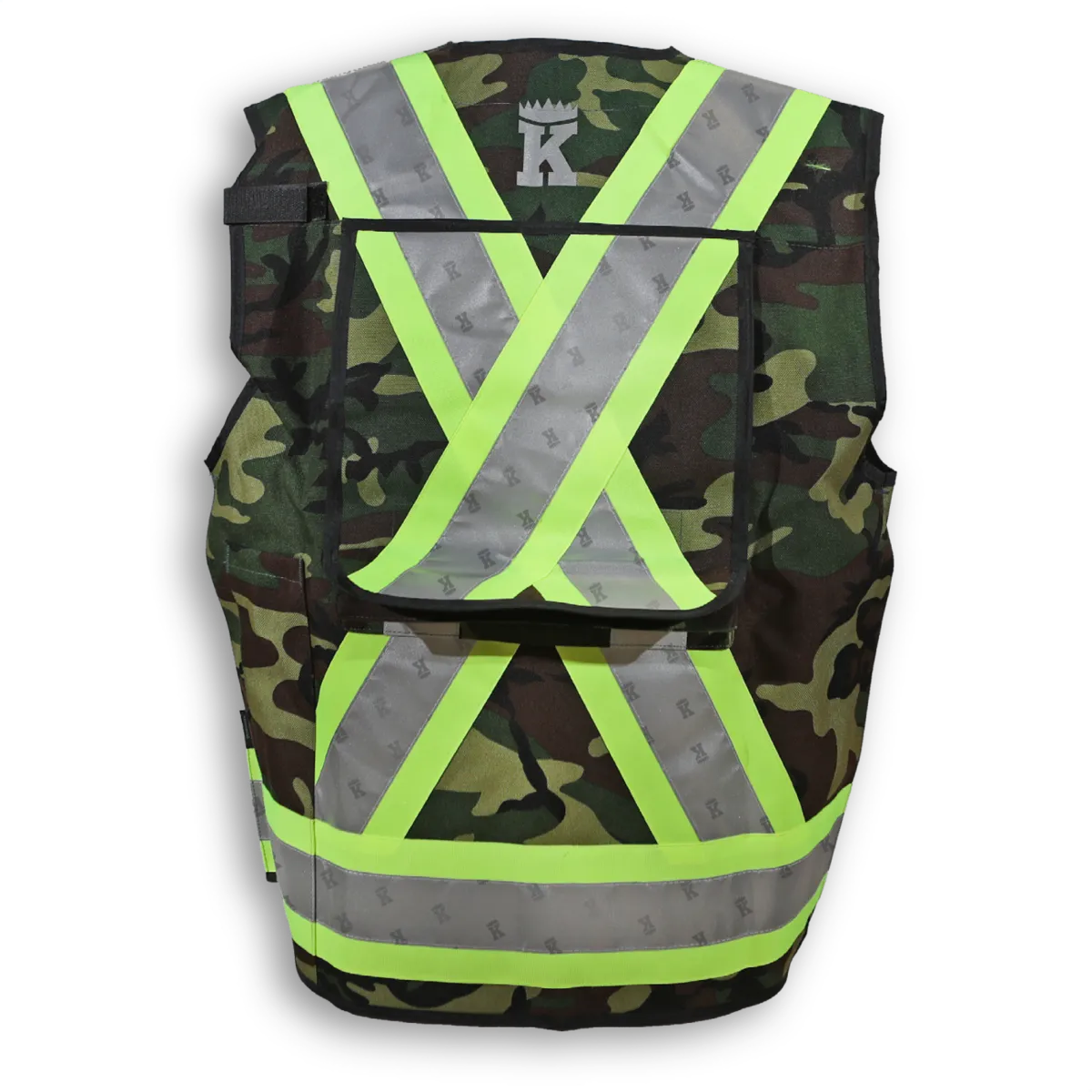 BigKClothing - BK305CAMO Camouflage 1000 Denier Poly Surveyor Safety Vest - Image 2