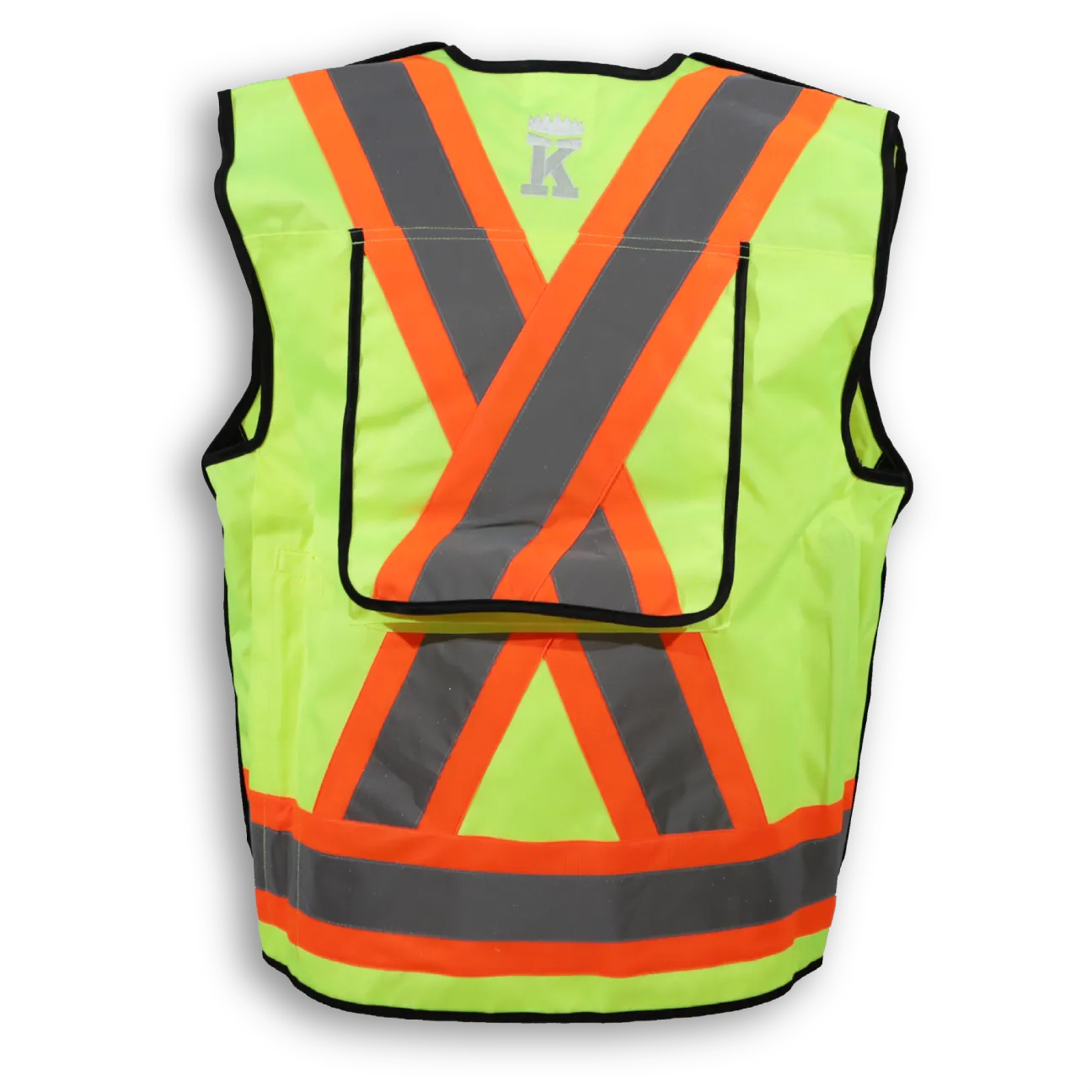 BigKClothing - BK306LM Lime 600D Oxford Polyester Surveyor Vest - Image 2