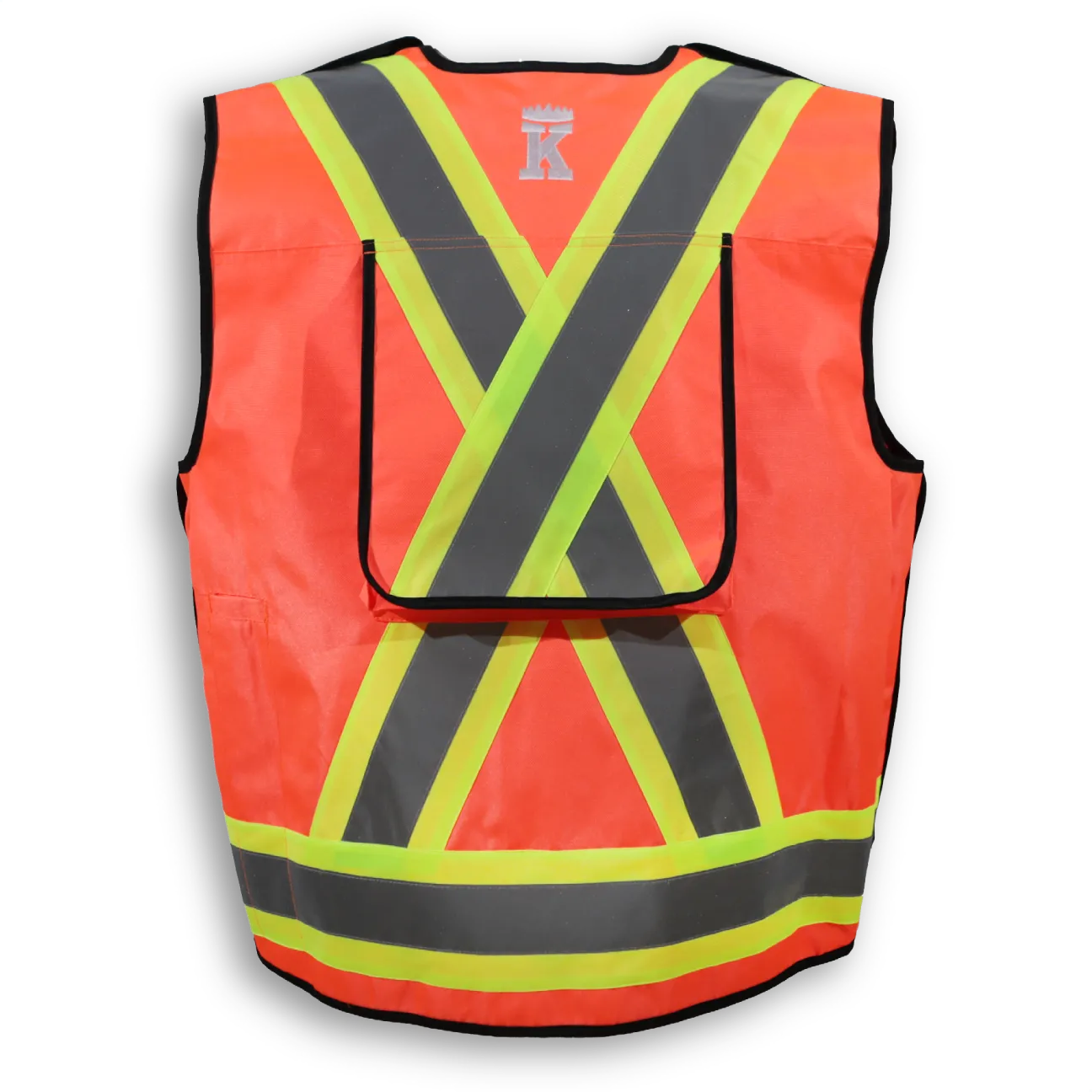 BigKClothing - BK306ORG Orange 600D Oxford Polyester Surveyor Vest - Image 2