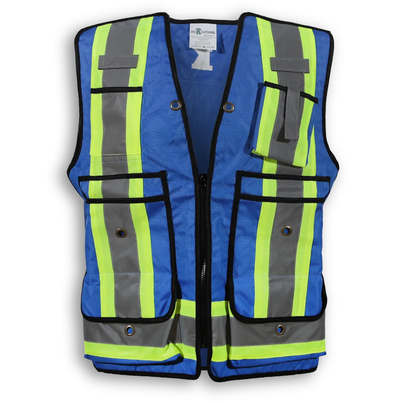 BigKClothing - BK306RB Royal Blue 600D Oxford Polyester Surveyor Vest