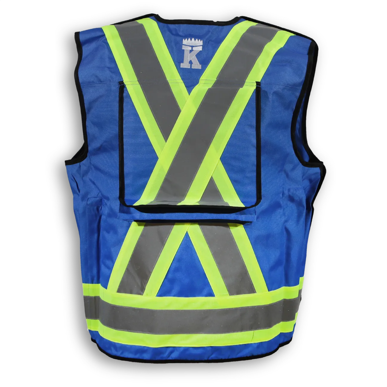 BigKClothing - BK306RB Royal Blue 600D Oxford Polyester Surveyor Vest - Image 2