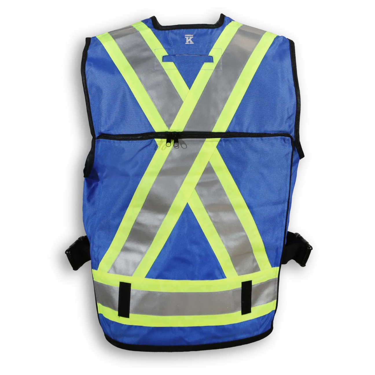 BigKClothing - BK307RB Royal Blue Polyester Supervisor Vest with Mesh Option - Image 2