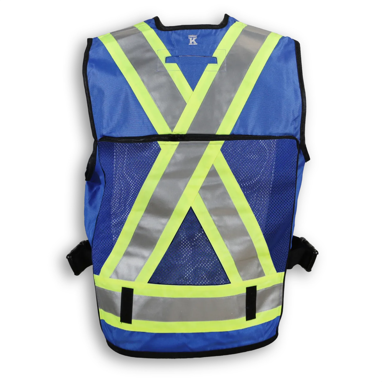 BigKClothing - BK307RB Royal Blue Polyester Supervisor Vest with Mesh Option - Image 3