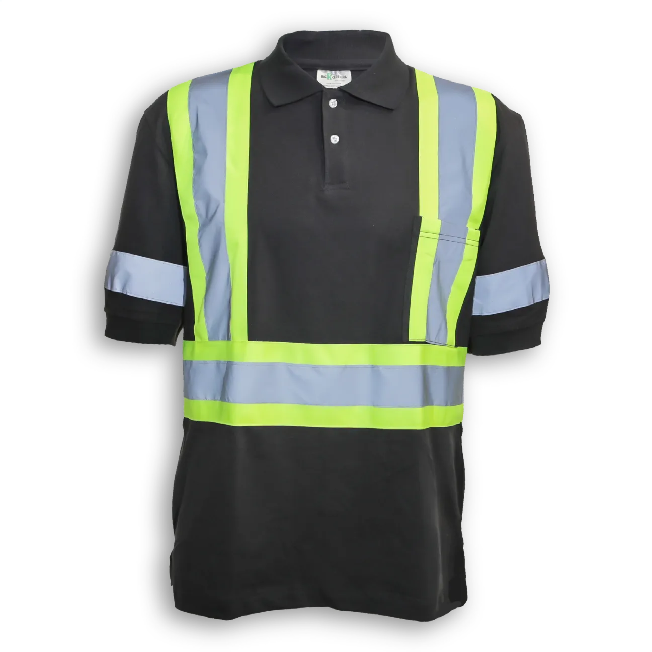 BigKClothing - BK3507BLK 100% Cotton Black Polo Shirt with Collar