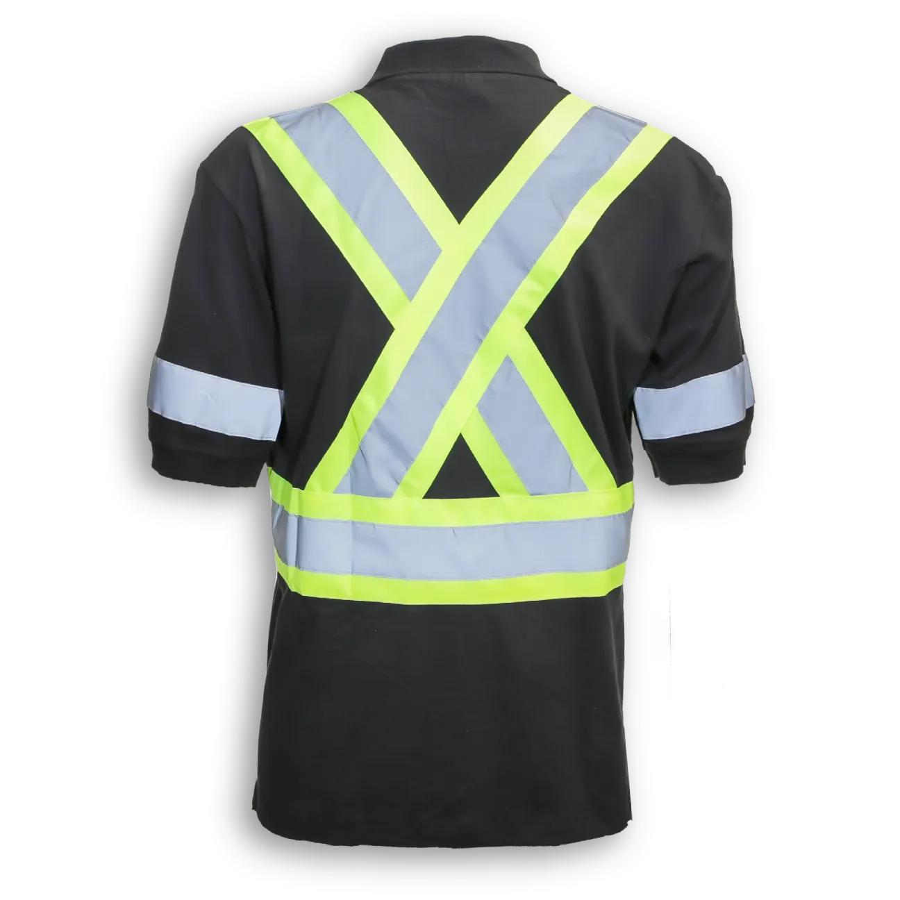 BigKClothing - BK3507BLK 100% Cotton Black Polo Shirt with Collar - Image 2