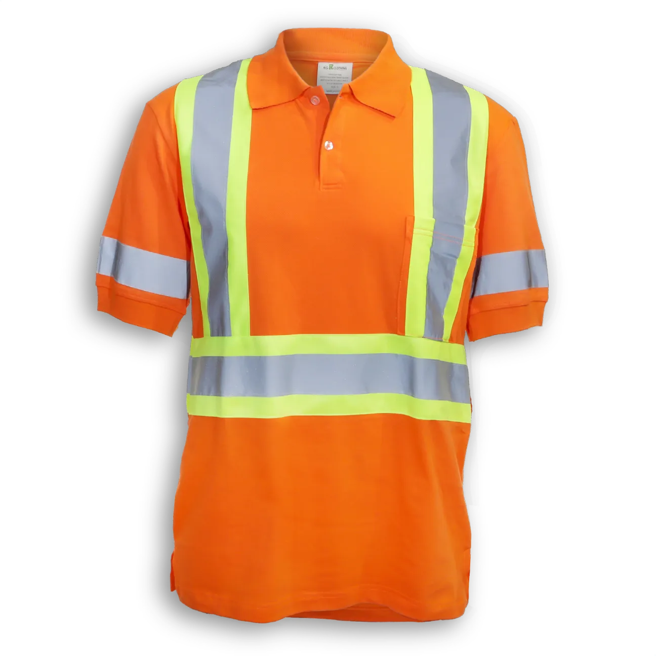 BigKClothing - BK3507ORG 100% Cotton Orange Polo Shirt with Collar