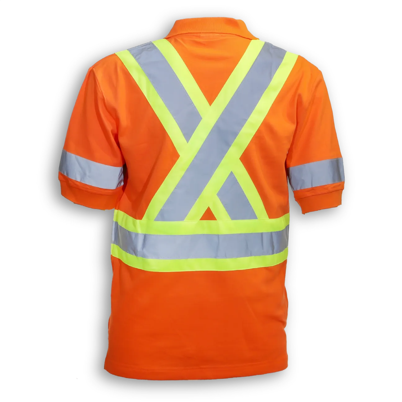 BigKClothing - BK3507ORG 100% Cotton Orange Polo Shirt with Collar - Image 2