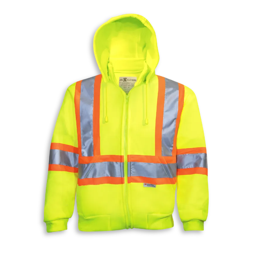 BigKClothing - BK3556LM-W Woman’s Lime Safety Hoodie
