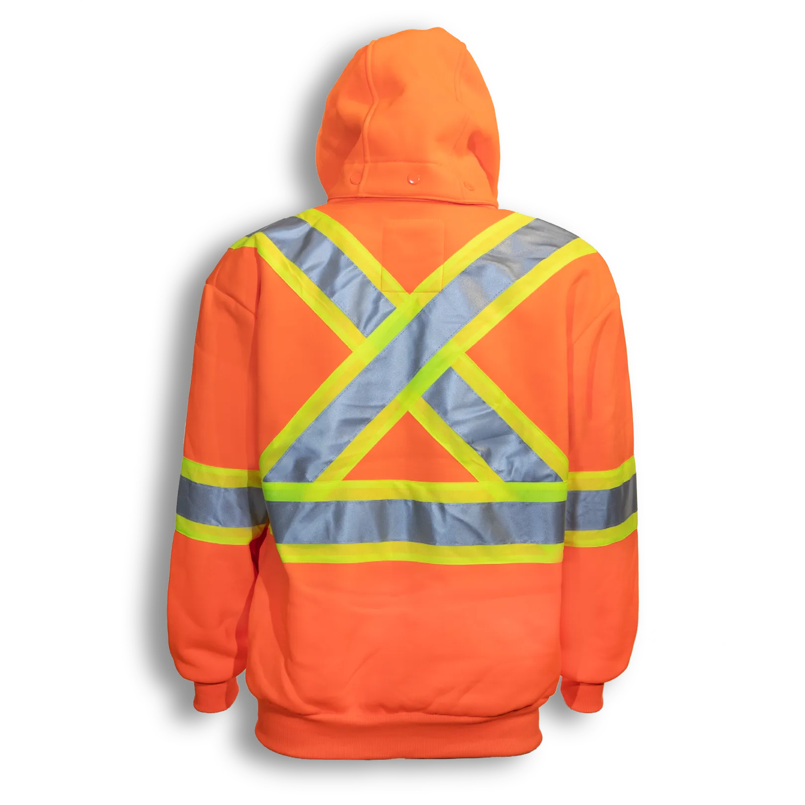 BigKClothing - BK3556ORG Orange Poly Hoodie with Detachable Hood - Image 2
