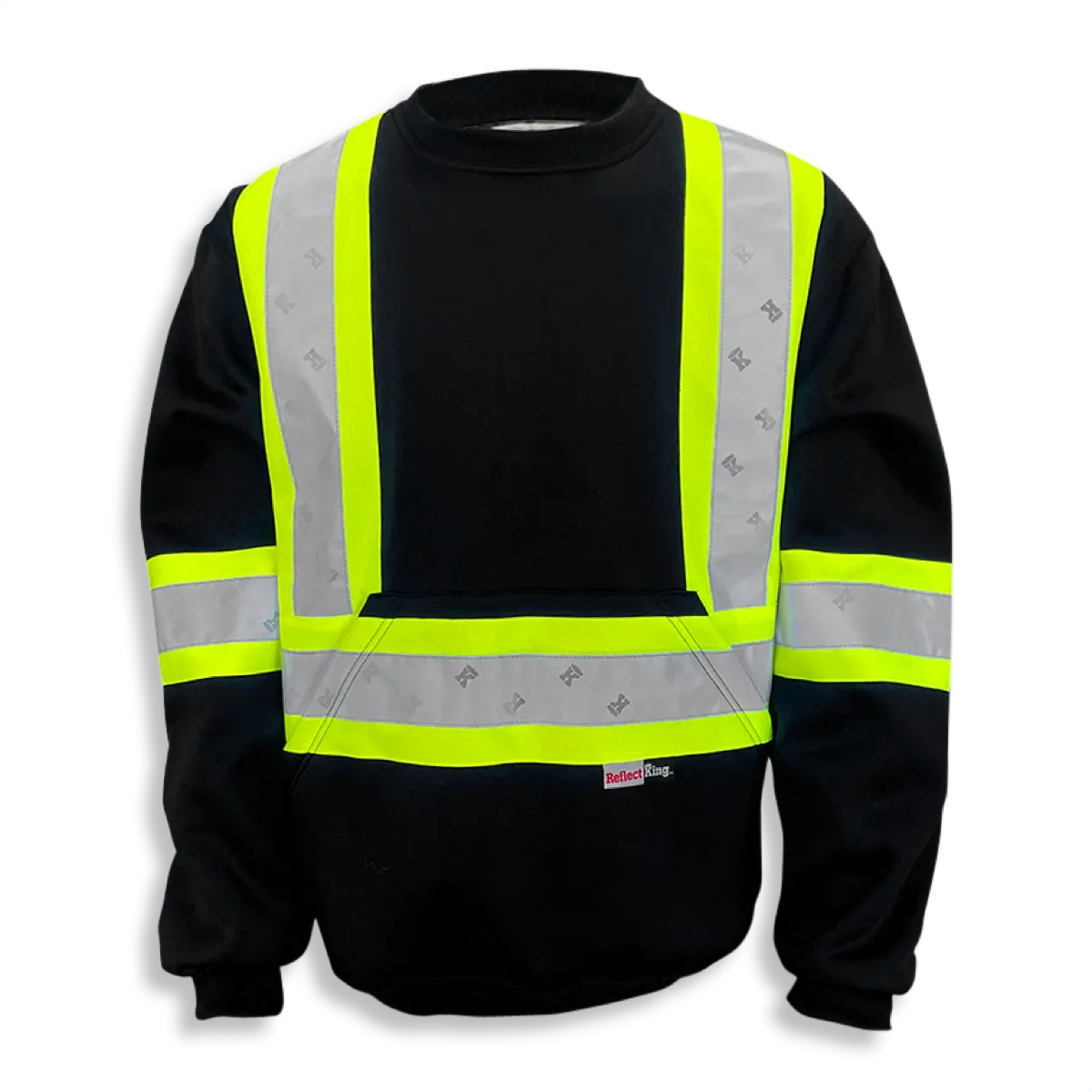 BigKClothing - BK3559BLK Black 11oz Polyester Microfleece Crewneck Sweatshirt