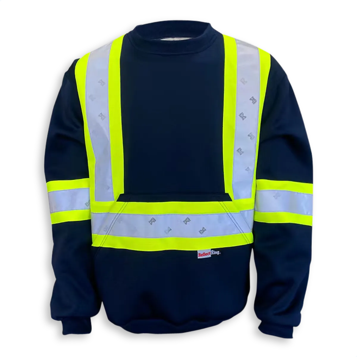 BigKClothing - BK3559NV Navy 11oz Polyester Microfleece Crewneck Sweatshirt