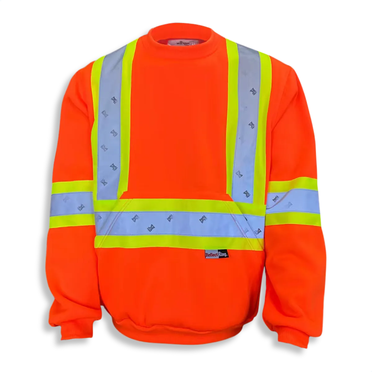 BigKClothing - BK3559ORG Orange 11oz Polyester Microfleece Crewneck Sweatshirt