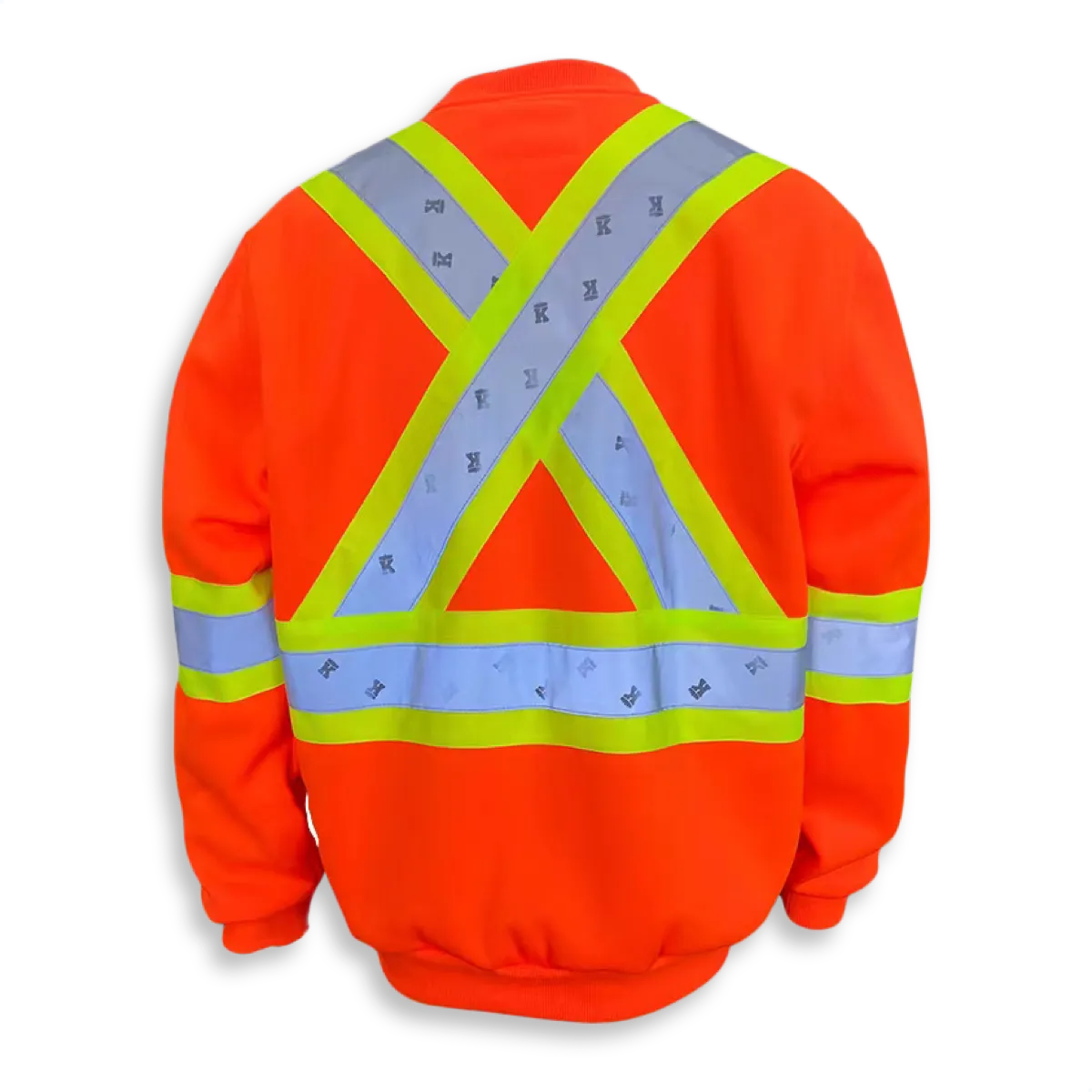 BigKClothing - BK3559ORG Orange 11oz Polyester Microfleece Crewneck Sweatshirt - Image 2