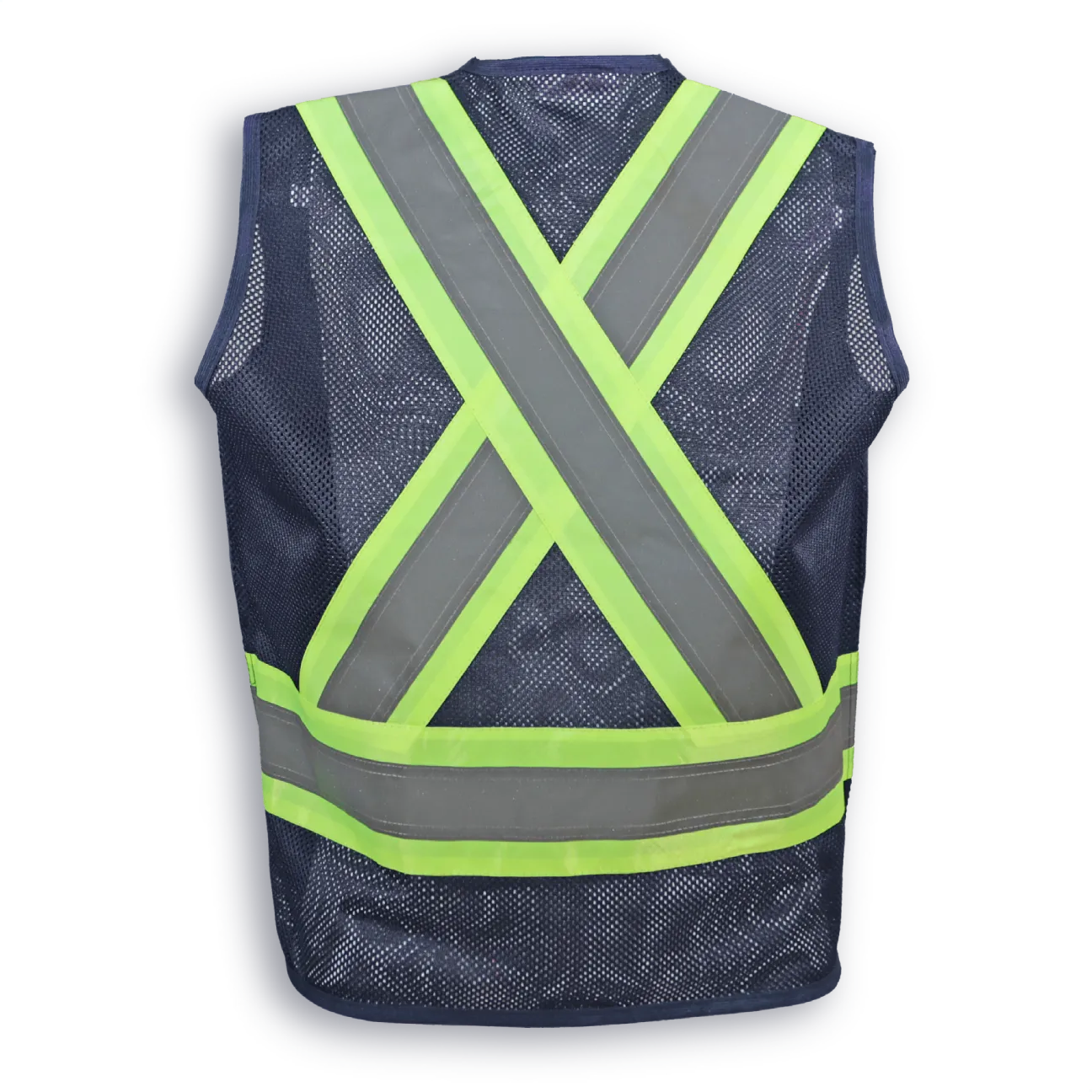BigKClothing - BK402NV-MESH Navy 300D Polyester Mesh Surveyor Vest - Image 2