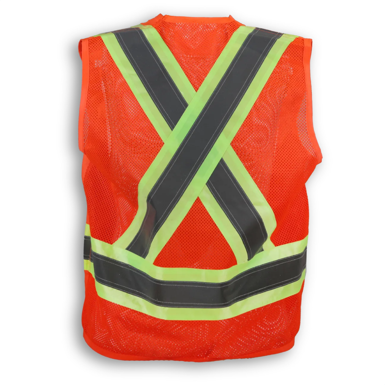 BigKClothing - BK402ORG-MESH Orange 300D Polyester Mesh Surveyor Vest - Image 2