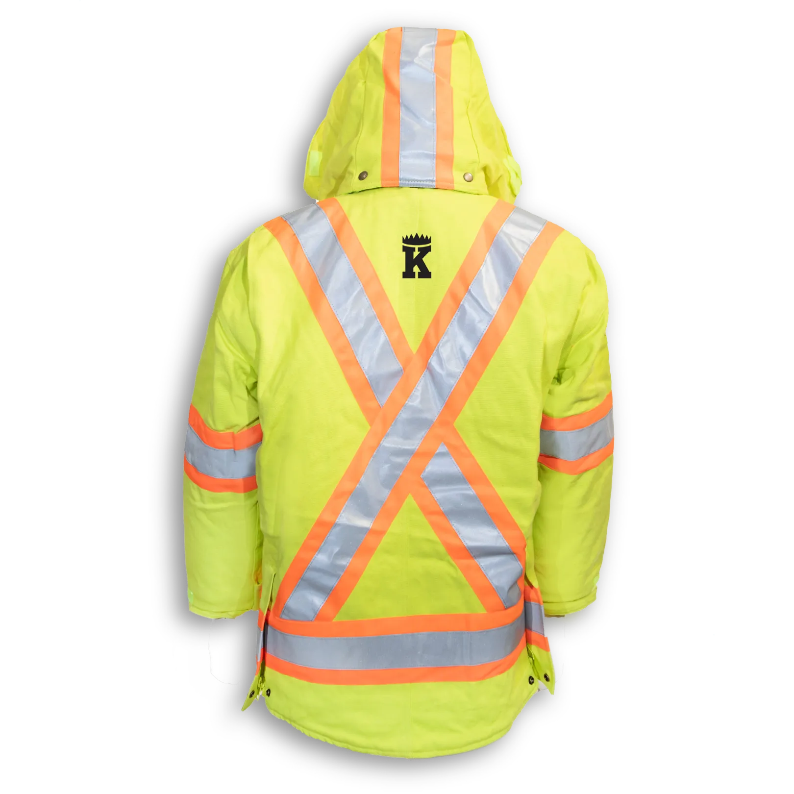 BigKClothing - BK461-LM Lime 100% Cotton Duck Safety Jacket With Quilt Lining - Image 2