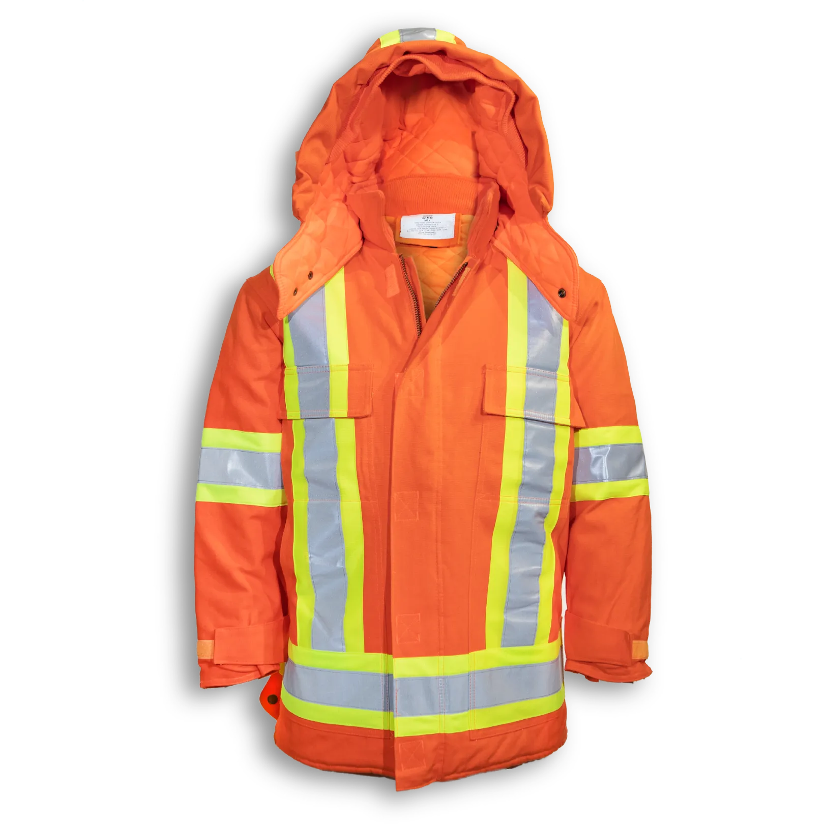 BigKClothing - BK461-ORG Orange 100% Cotton Duck Safety Jacket With Quilt Lining