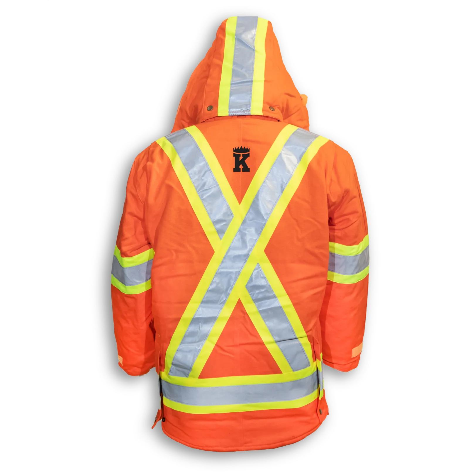 BigKClothing - BK461-ORG Orange 100% Cotton Duck Safety Jacket With Quilt Lining - Image 2