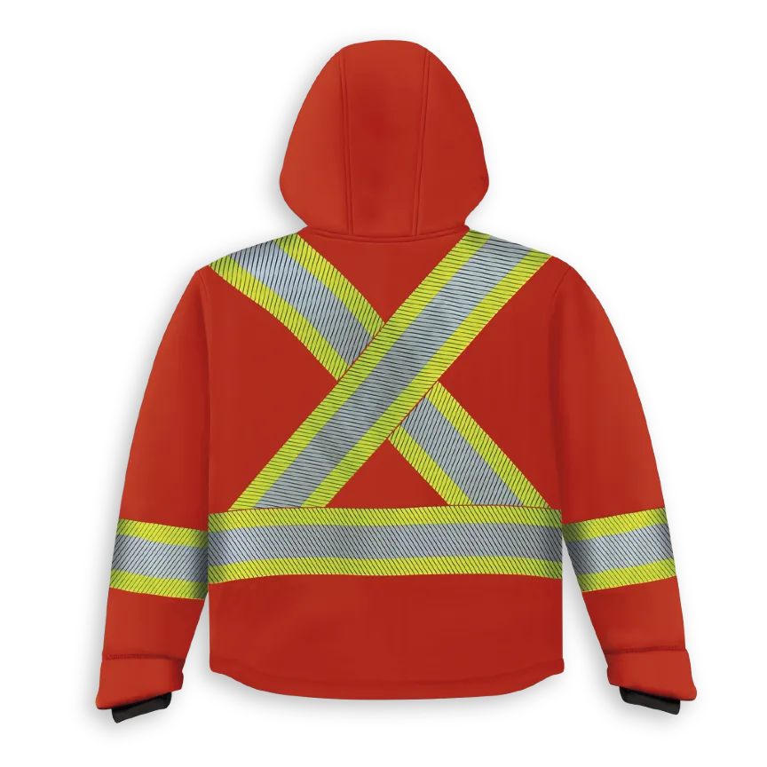 BigKClothing - BK470-ORG-W Soft Shell Hooded Jacket - Image 2