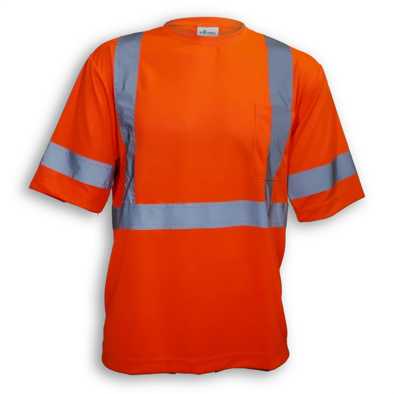 BigKClothing - BK5912ORG 100% Soft Polyester Orange Traffic Safety T-Shirt