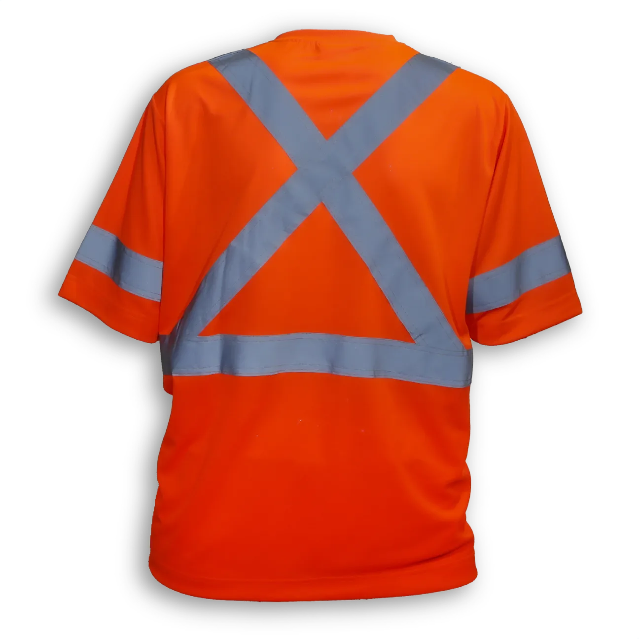 BigKClothing - BK5912ORG 100% Soft Polyester Orange Traffic Safety T-Shirt - Image 2