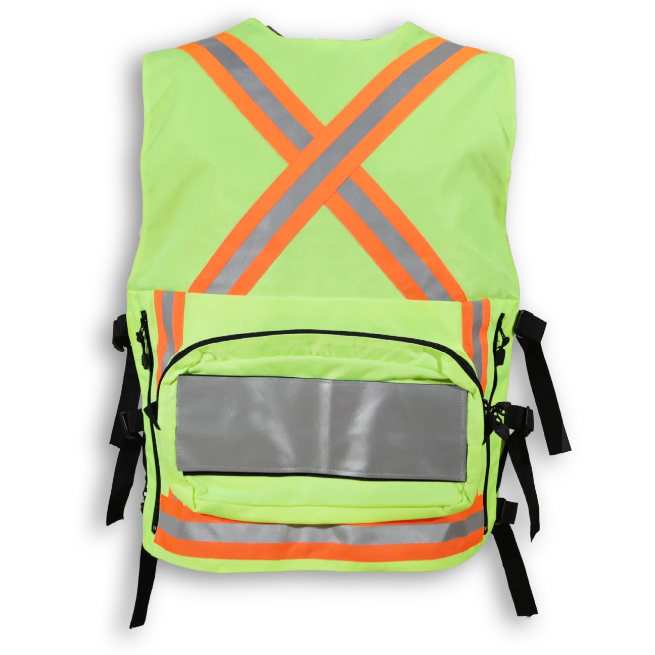 BigKClothing - BK625LM Lime First Aid Safety Vest - Image 2