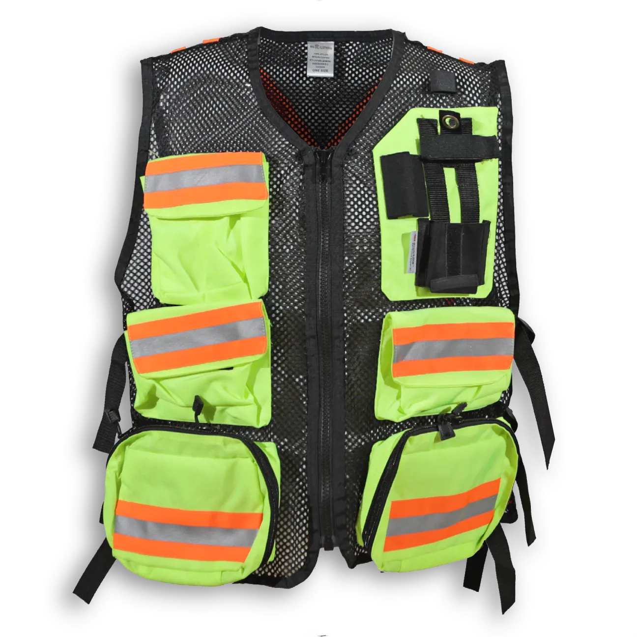 BigKClothing - BK625LM-MESH Lime Mesh First Aid Safety Vest