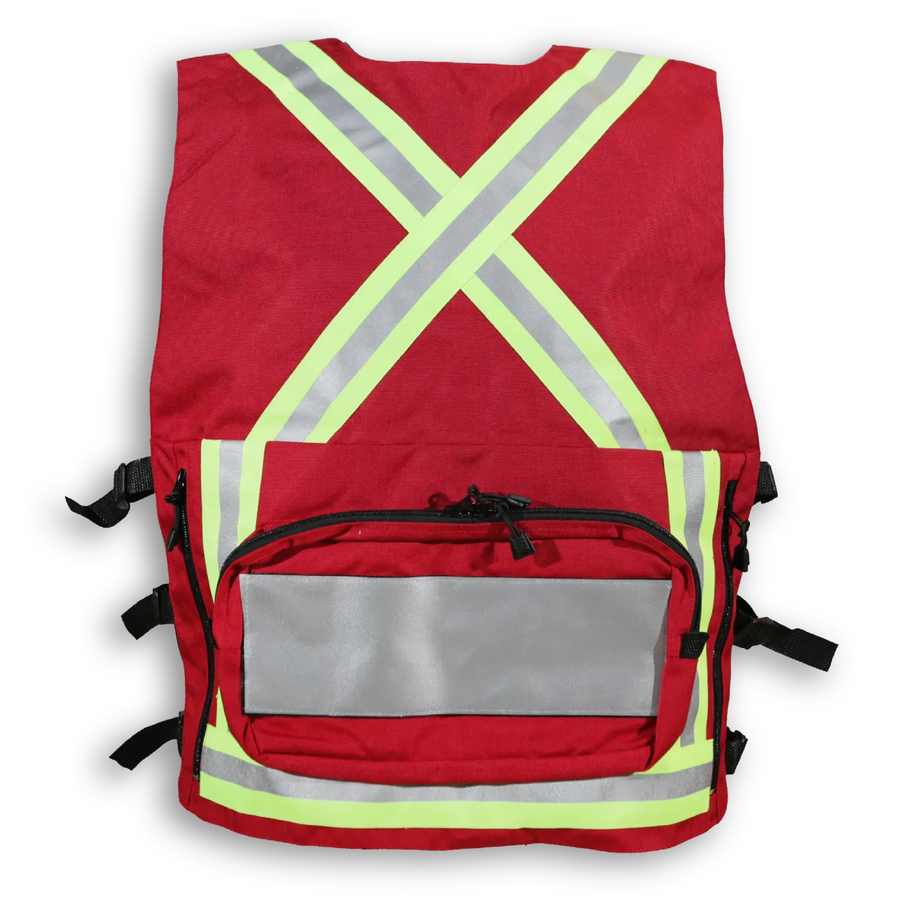 BigKClothing - BK625RED Red First Aid Safety Vest - Image 2