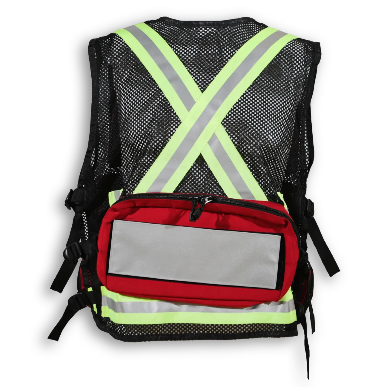 BigKClothing - BK625RED-MESH Red Mesh First Aid Safety Vest - Image 2