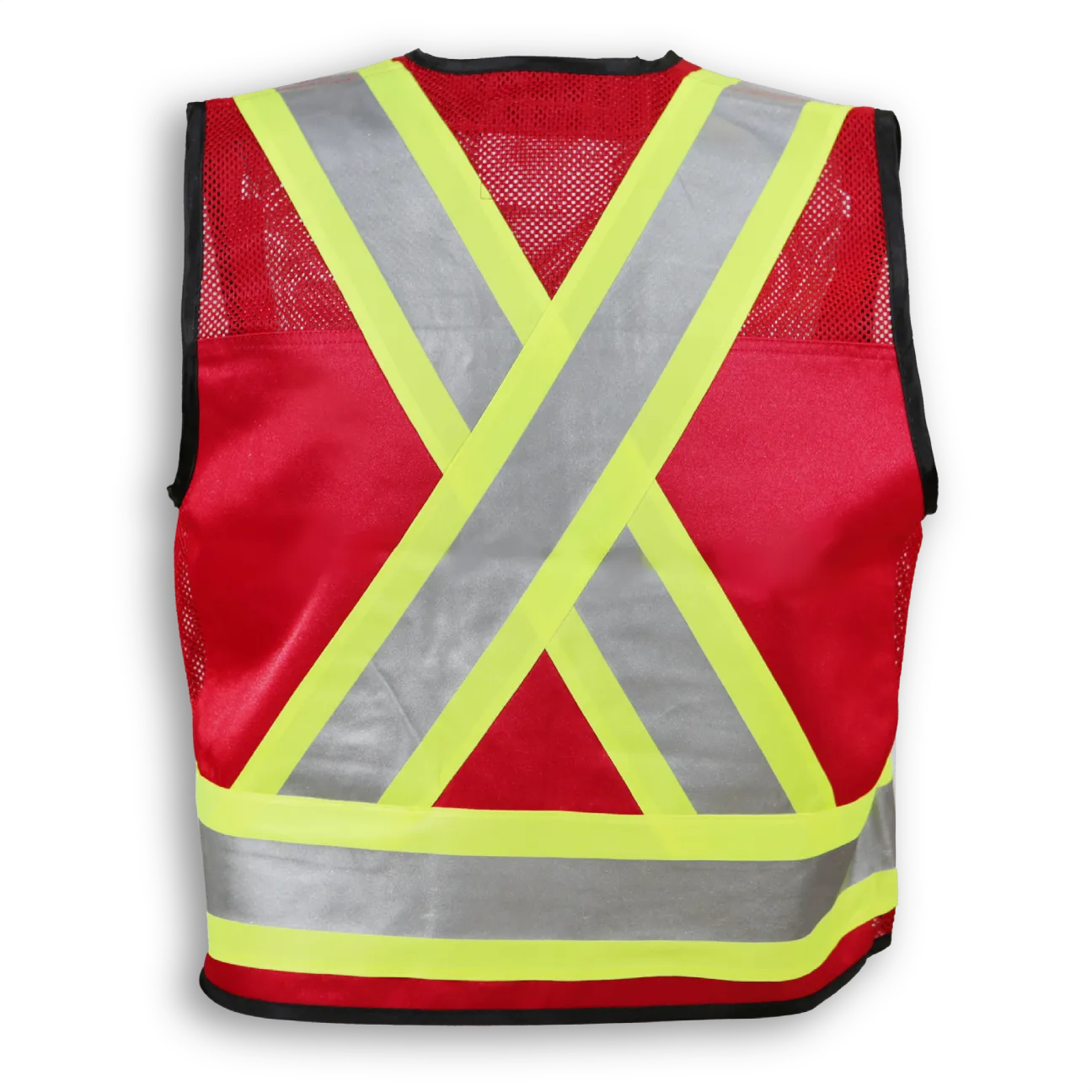 BigKClothing - BK800 Red Poly/Cotton Mesh Supervisor Safety Vest - Image 2