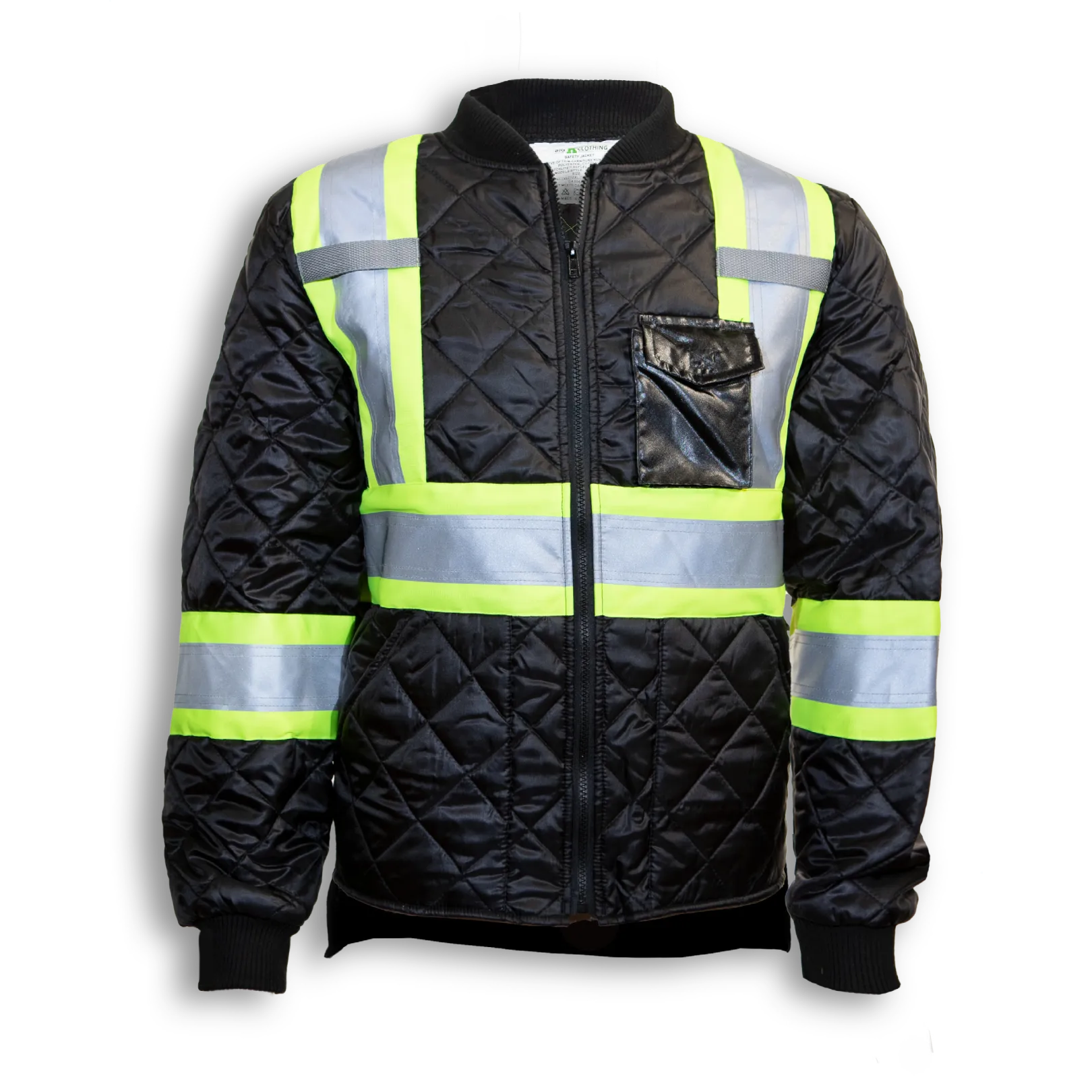 BigKClothing - BK895-BLK Black Quilt Polyester Traffic Safety Jacket