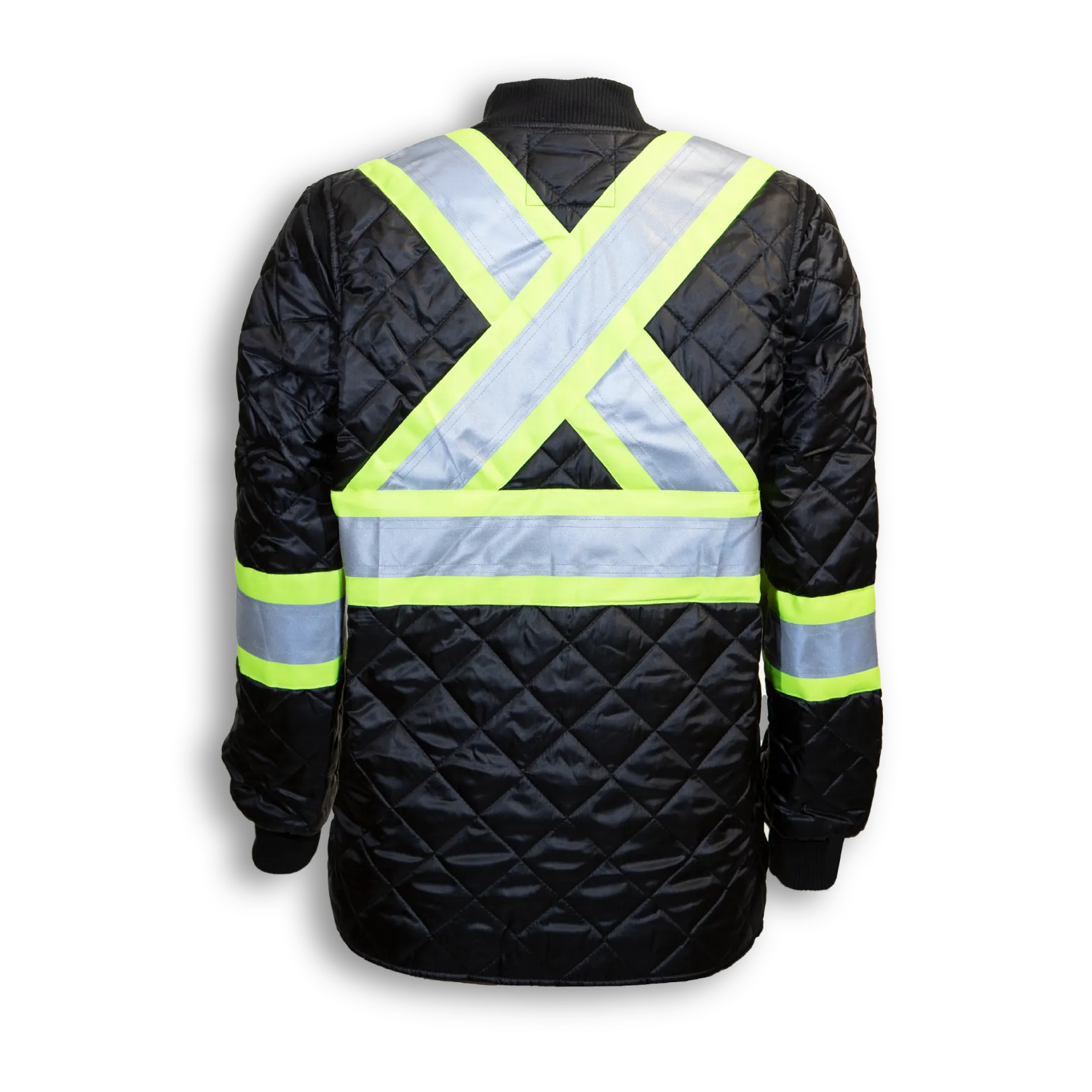 BigKClothing - BK895-BLK Black Quilt Polyester Traffic Safety Jacket - Image 2