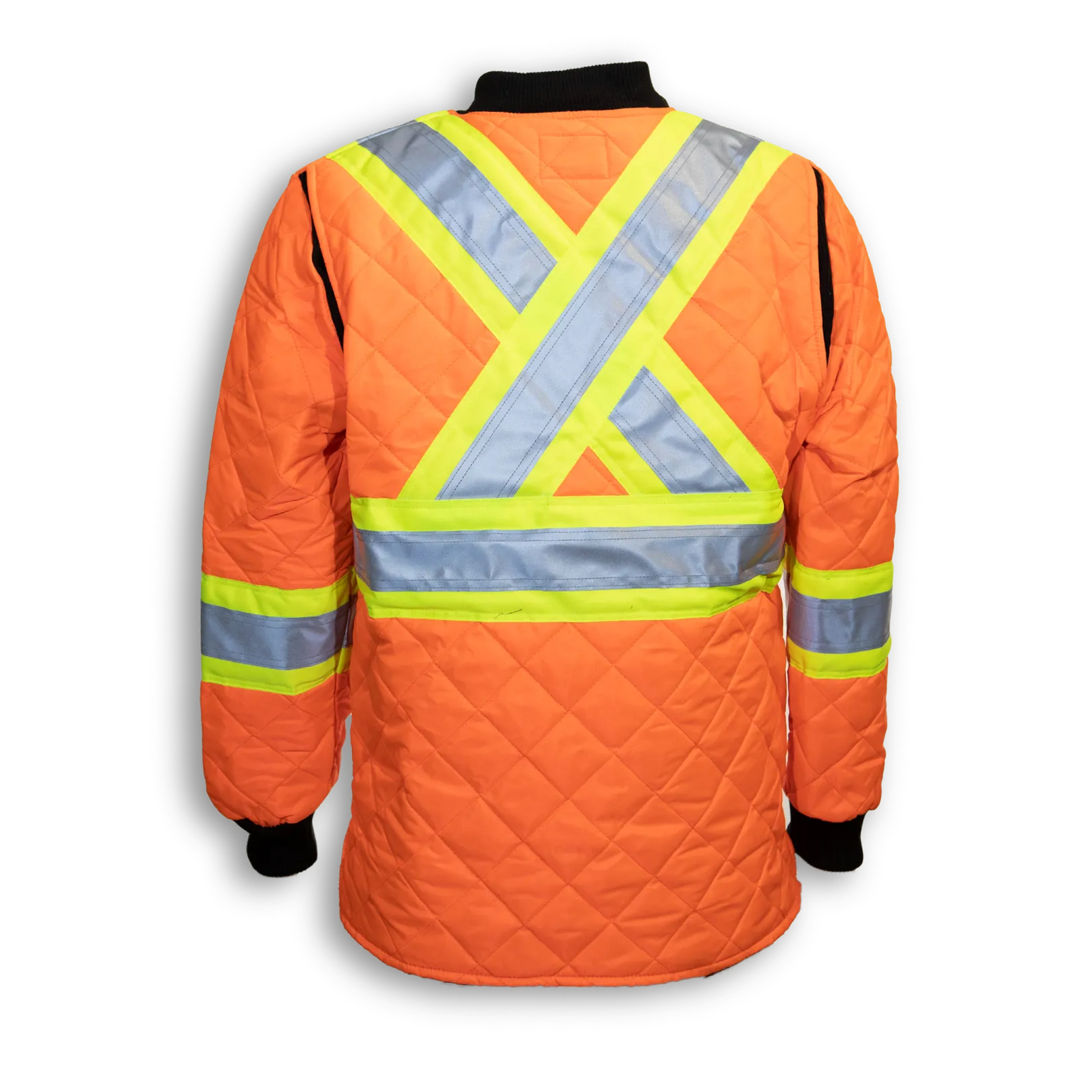 BigKClothing - BK895-ORG Orange Quilt Polyester Traffic Safety Jacket - Image 2